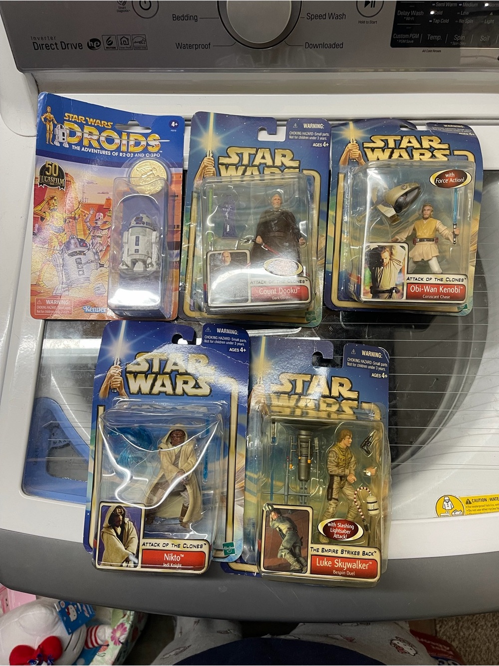 Star Wars Action Figures Pack - Blue and Gold Carded Figures